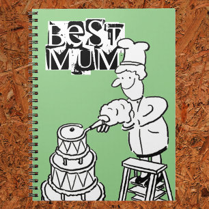Beste Mama Cake Maker Dekorieren Riesenkuchen-Note Notizblock