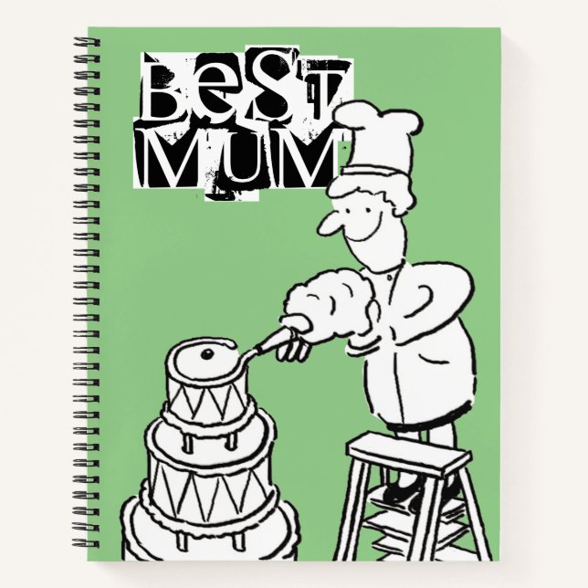 Beste Mama Cake Maker Dekorieren Riesenkuchen-Note Notizbuch (Vorderseite)