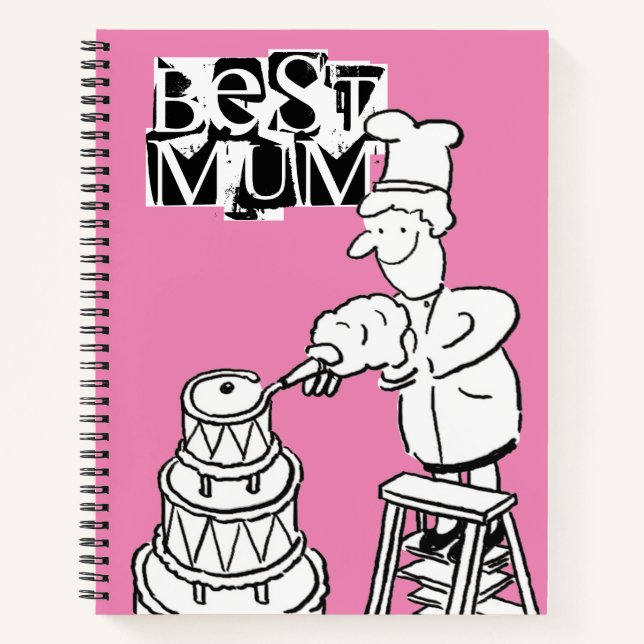 Beste Mama Cake Maker Dekorieren Riesenkuchen-Note Notizbuch (Vorderseite)