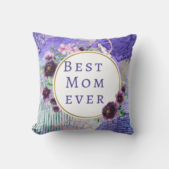 Beste Mama, die je lila geworfen hat Kissen (Vorderseite)