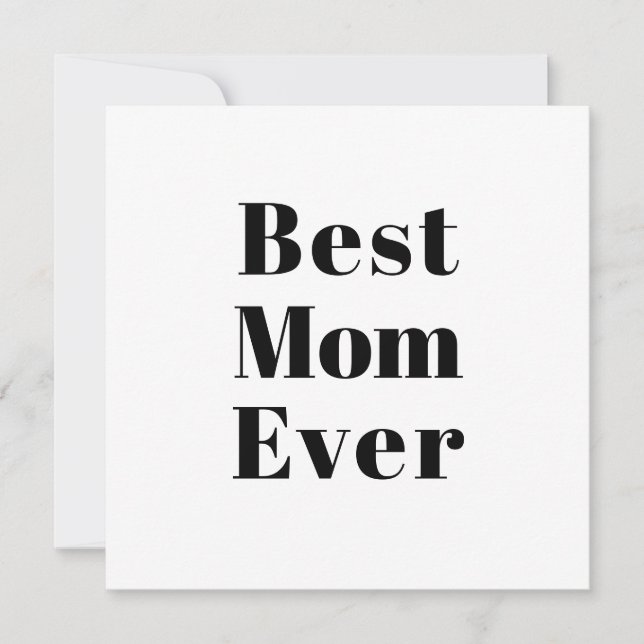 Beste Mama Eine Schwarz-weiße, moderne Typografie (Vorderseite)