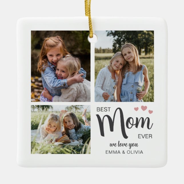 Beste Mama Erstellen Sie Ihr eigenes Foto Keramikornament (Vorderseite)
