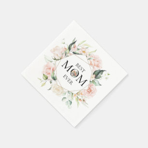 Beste Mama Ever Colorful Blumenstrauß Napkins Serviette