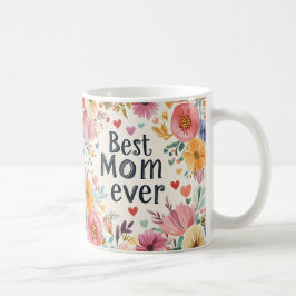 Beste Mama Ever floral Muttertagskaffee Tasse 1