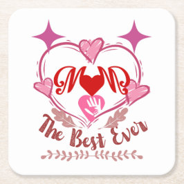 Beste Mama-Ever Rechteckiger Pappuntersetzer