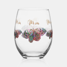 Beste Mama Ever Stemless Weinglas