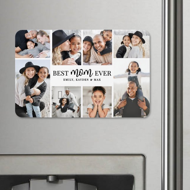 Beste Mama Fotocollage Magnet (Best Mom Photo Collage Magnet)