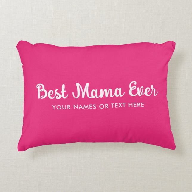 Beste Mama für benutzerdefinierte handgeschriebene Dekokissen (Vorderseite)