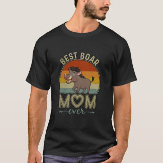 Beste Mama für Boars je Retro Design Niedliche Mam T-Shirt