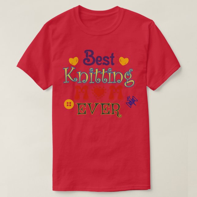 Beste Mama für das Stricken T-Shirt (Design vorne)