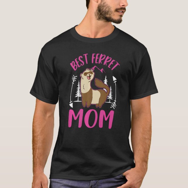 Beste Mama für Frettchen T-Shirt (Vorderseite)