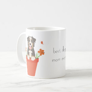 Beste Mama für Hunde je Australian Shepherd Blume Kaffeetasse