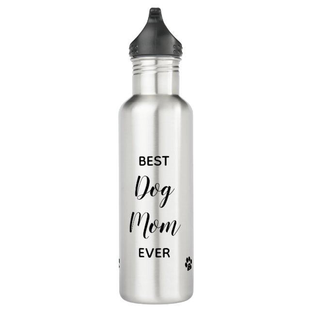 Beste Mama für Hunde je - Benutzerdefiniertes Foto Edelstahlflasche (Rechts)