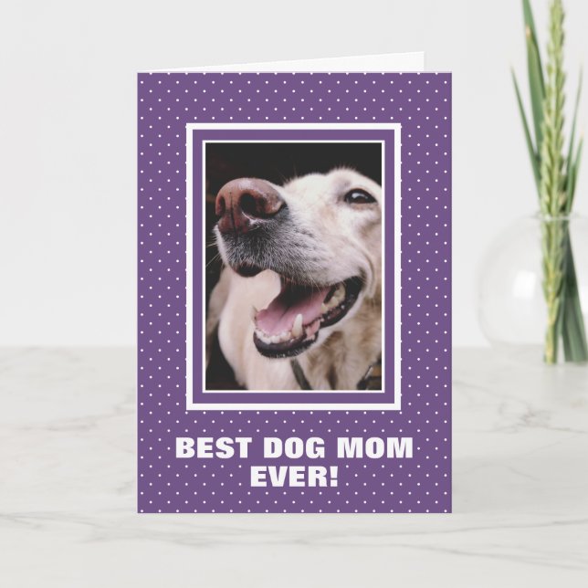 Beste Mama für Hunde je benutzerdefiniertes Foto L Karte (Vorderseite)