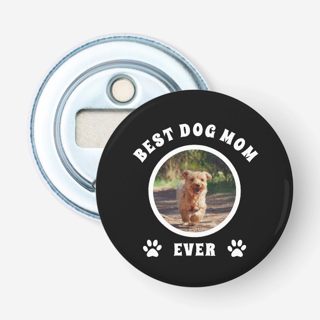 Beste Mama für Hunde je benutzerdefiniertes Foto P Flaschenöffner (Vorderseite)