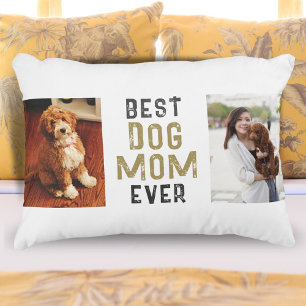 Beste Mama für Hunde je Besitzer 2 Fotos Dekokissen