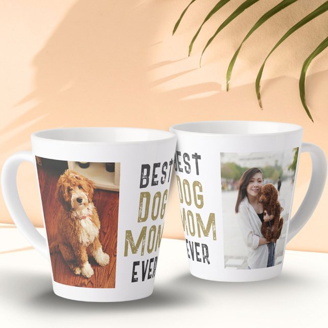 Beste Mama für Hunde je Besitzer 2 Fotos Milchtasse (Von Creator hochgeladen)