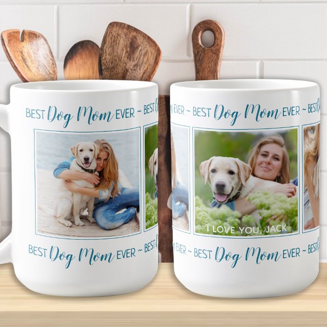 Beste Mama für Hunde je Foto Collage Kaffee Tasse (Von Creator hochgeladen)