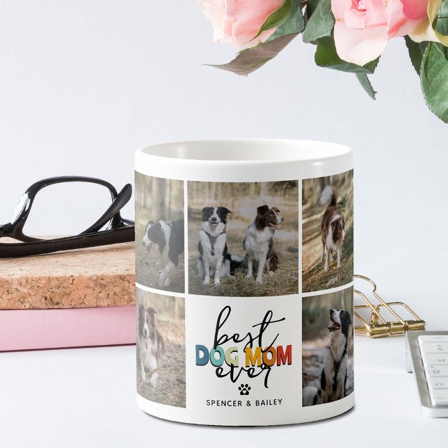Beste Mama für Hunde je FotoCollage Kaffeetasse (Von Creator hochgeladen)