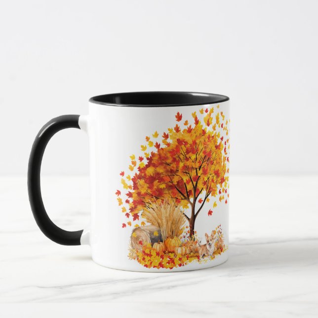 Beste Mama für Hunde je Herbst, Corgi Tasse (Links)