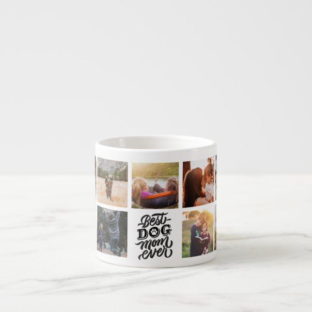 Beste Mama für Hunde je Personalisierte FotoCollag Espressotasse (Vorderseite)
