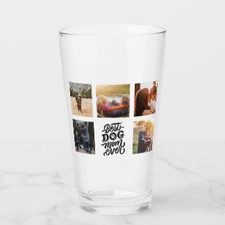 Beste Mama für Hunde je Personalisierte FotoCollag Glas