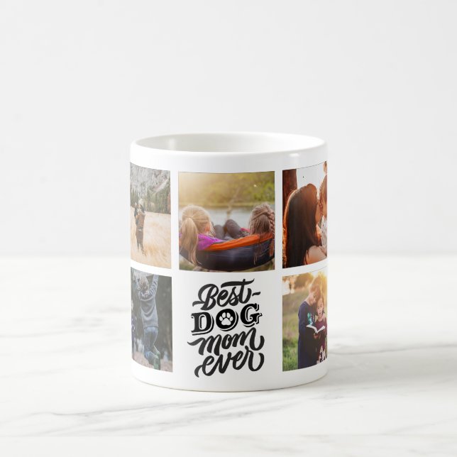 Beste Mama für Hunde je Personalisierte FotoCollag Kaffeetasse (Mittel)