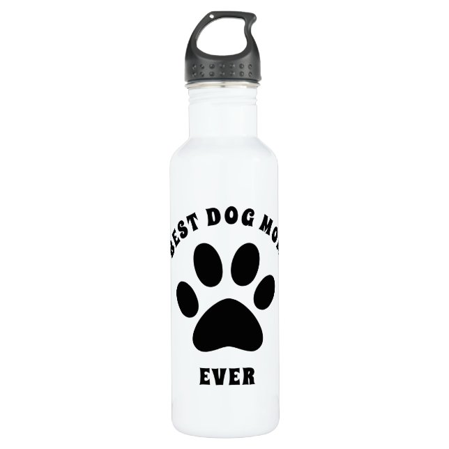 Beste Mama für Hunde je Personalisierter benutzerd Edelstahlflasche (Vorderseite)