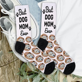 Beste Mama für Hunde je Personalisiertes Muster Fo Socken