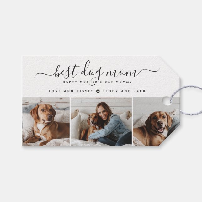 Beste Mama für Hunde: Personalisierter Foto Mutter Geschenkanhänger (Vorderseite (Horizontal))