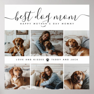 Beste Mama für Hunde: Personalisierter Foto Mutter Poster