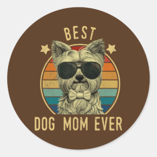 Beste Mama für Hunde Runder Aufkleber