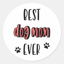 Beste Mama für Hunde Runder Aufkleber