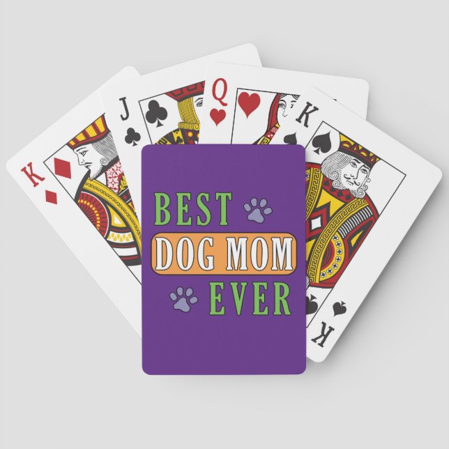 Beste Mama für Hunde Spielkarten (Rückseite)