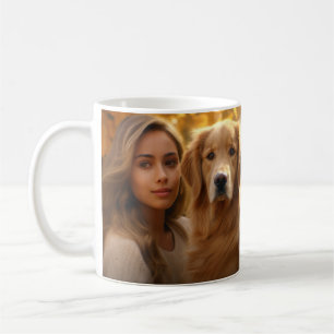 Beste Mama für Hunde   Zwei Foto Moderner Bleistif Kaffeetasse