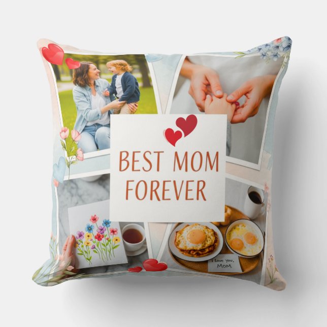 Beste Mama für immer - Herzliches Geschenk für den Kissen (Vorderseite)