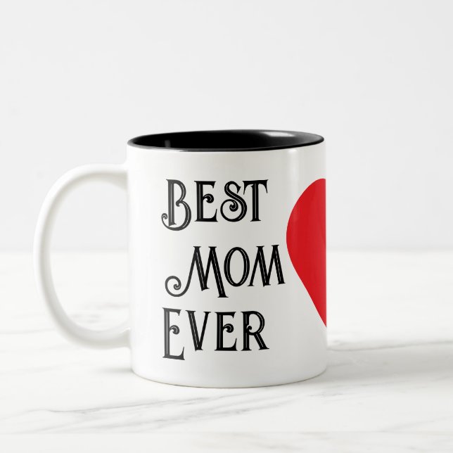 Beste Mama für jede Text-Only-Tasse - Individuelle Zweifarbige Tasse (Links)