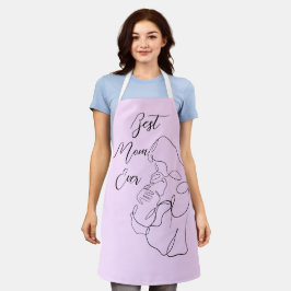 Beste Mama für jeden Trendy One Line mit Child Cla Schürze