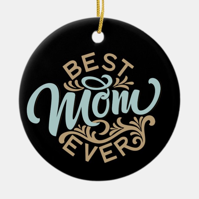 Beste Mama für jeden Wortart Keramik Ornament (Vorne)