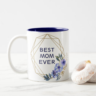 Beste Mama für jedes Hübsche Foto aus Goldrahmen Zweifarbige Tasse