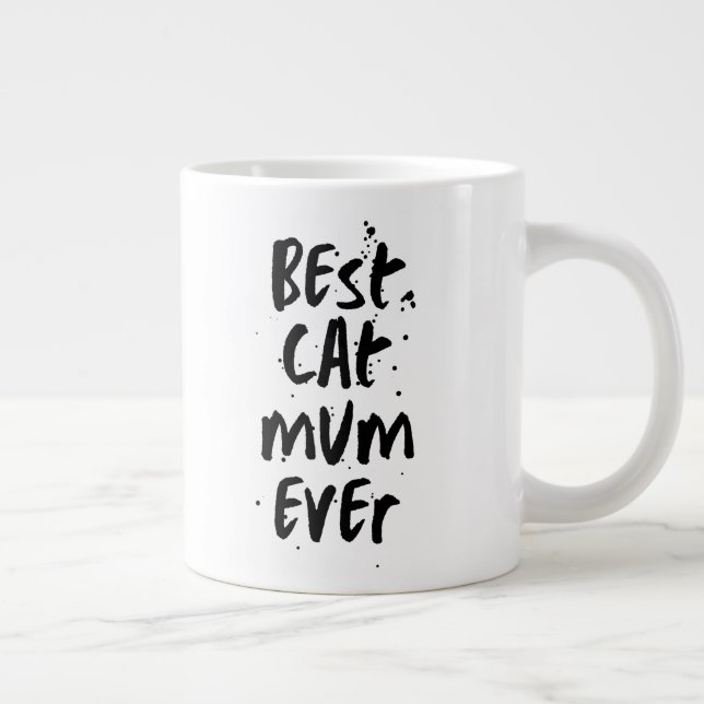 Beste Mama für Katzen je Moderne, einfache trendig Jumbo-Tasse (Rechts)
