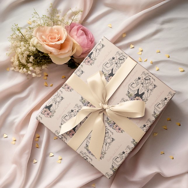 Beste Mama für Mama, Kinder und Blume Geschenkpapier (Best Mom ever mum, children and flowers custom Wrapping Paper)