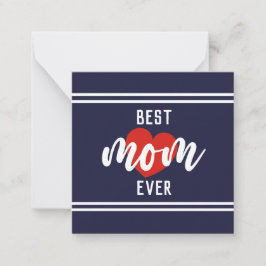 Beste Mama für niedlichen Text je mit Herz Mitteilungskarte