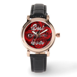 Beste Mama für Rote Rosen im Herzen Armbanduhr