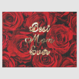 Beste Mama für Rote Rosen im Herzen Seidenpapier