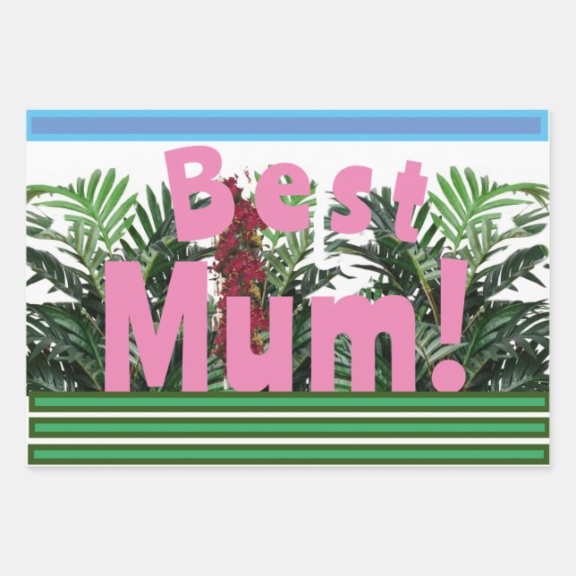 Beste Mama! Geschenkpapier Set (Vorderseite)