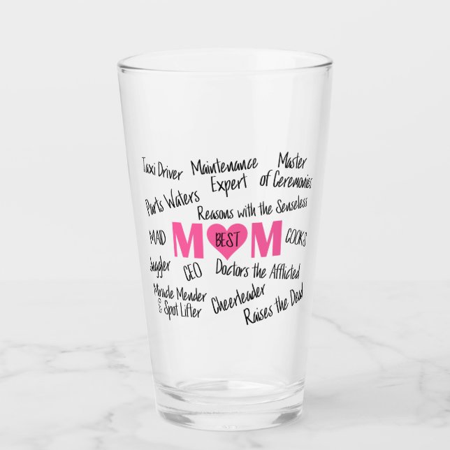 "Beste Mama" Glas (Vorderseite)
