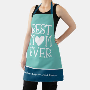 Beste Mama Herzens Aquamarin Türkis Schürze