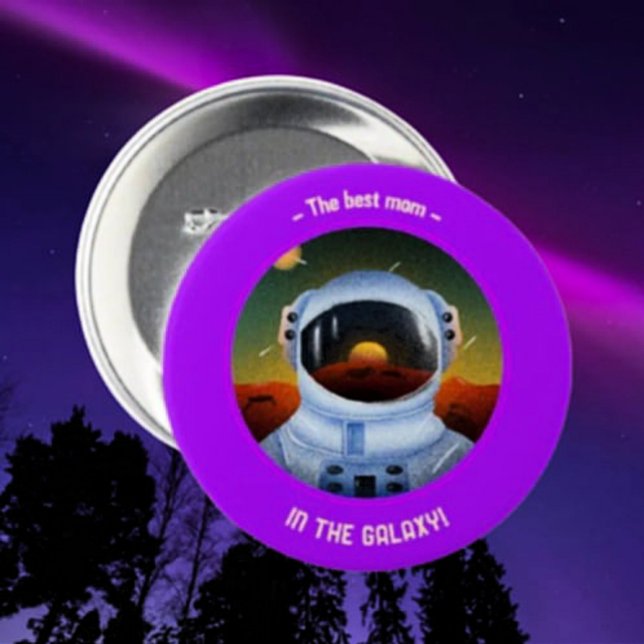 Beste Mama im Galaxy Button - Muttertag (Von Creator hochgeladen)