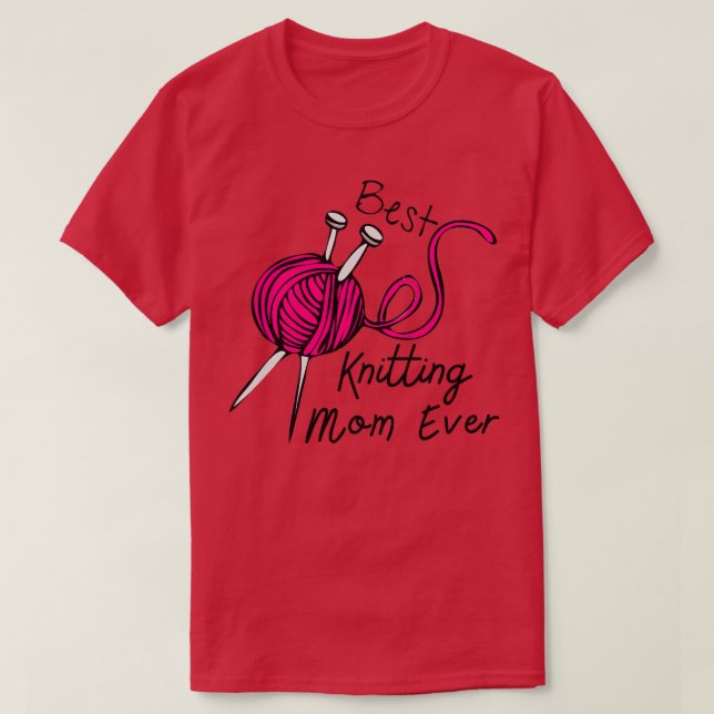 Beste Mama im Stricken je 164 T-Shirt (Design vorne)